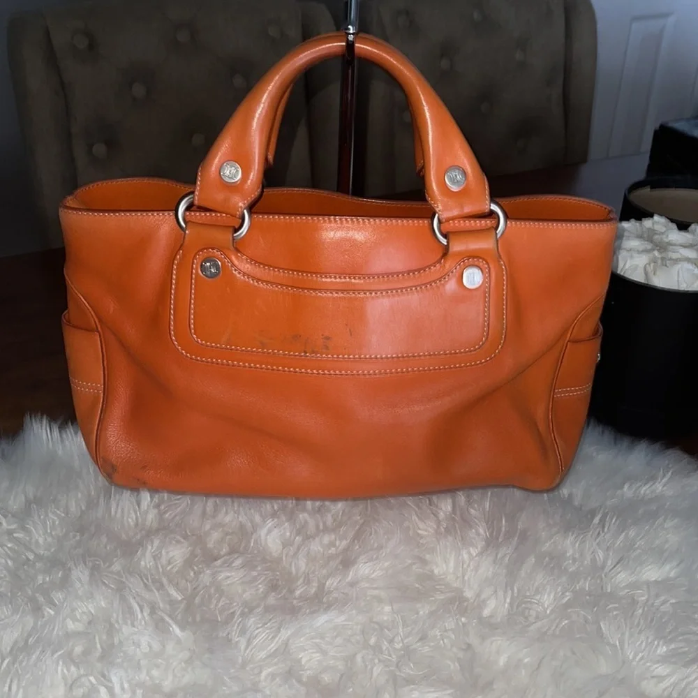 GUC Celine Leather Boogie Bag in Orange Brown (vintage) - Picture 4 of 15